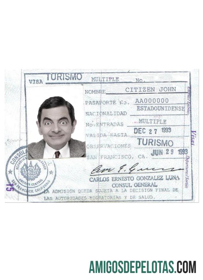 Visto de viagem para EL SALVADOR amostra